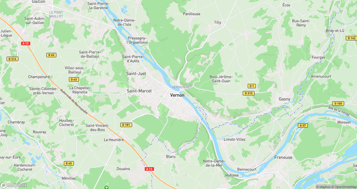 Localisation de la voiture à Vernon