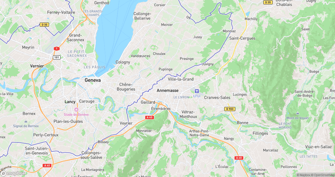 Localisation de la voiture à Annemasse
