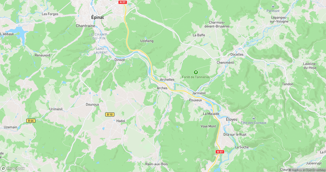 Localisation de la voiture à Arches