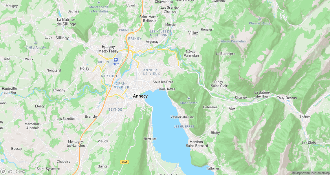 Localisation de la voiture à Annecy