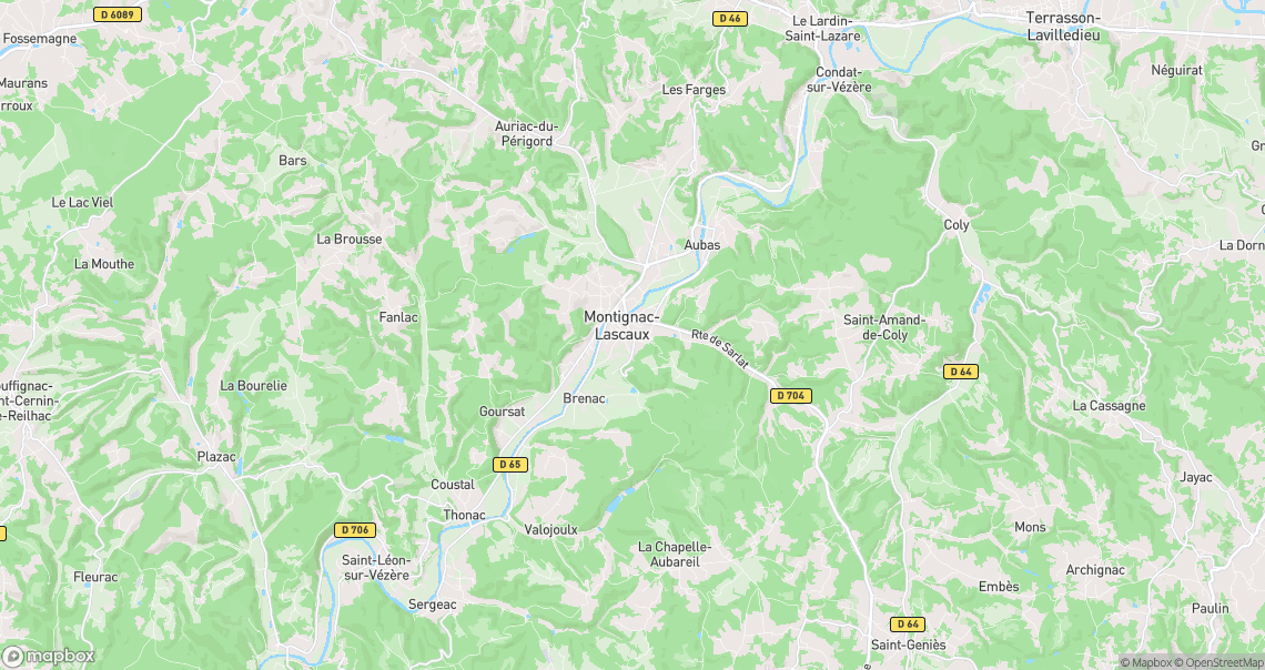 Localisation de la voiture à Montignac-Lascaux