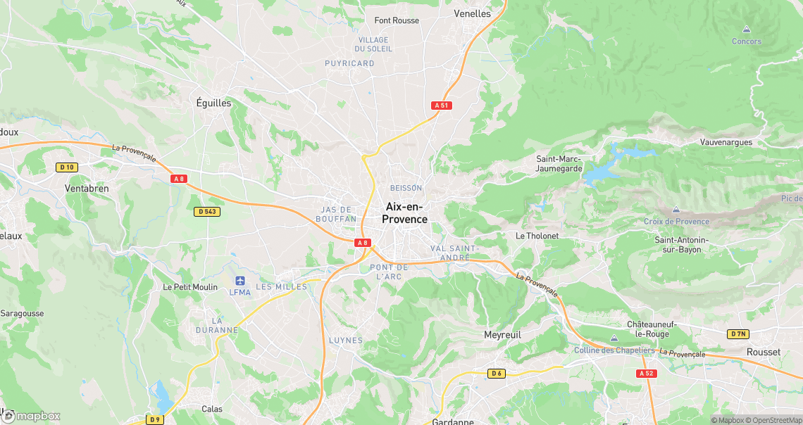 Localisation de la voiture à Aix-en-Provence