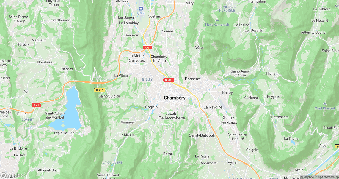 Localisation de la voiture à Chambéry