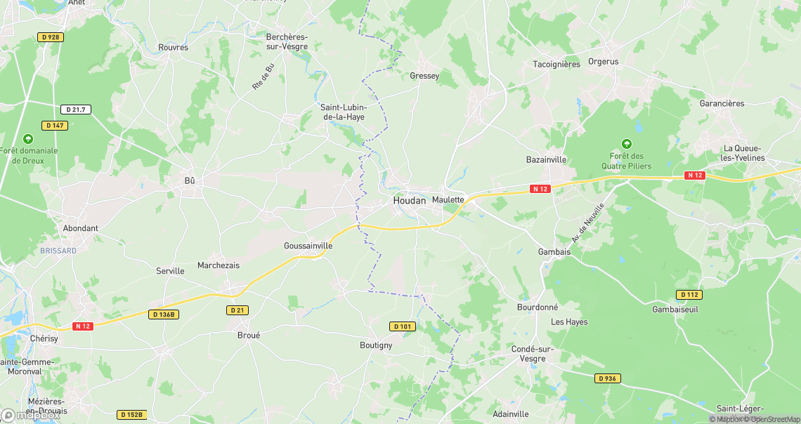 Localisation de la voiture à Houdan