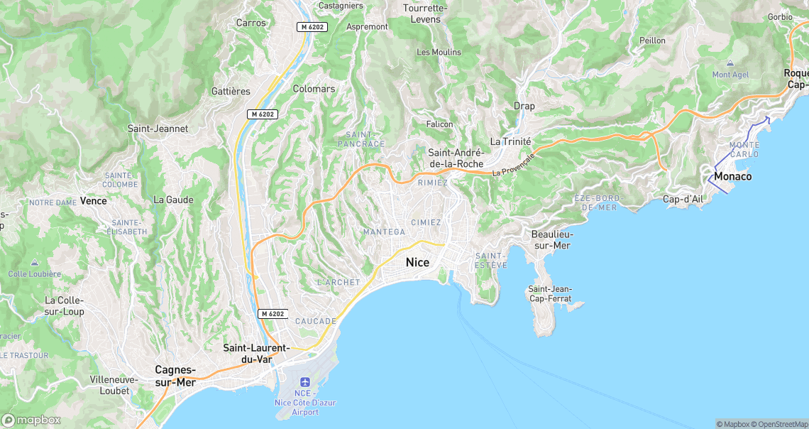 Localisation de la voiture à Nice