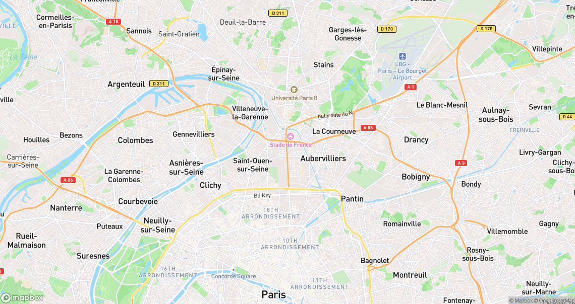 Localisation de la voiture à Saint-Denis