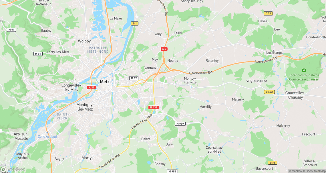 Localisation de la voiture à Metz