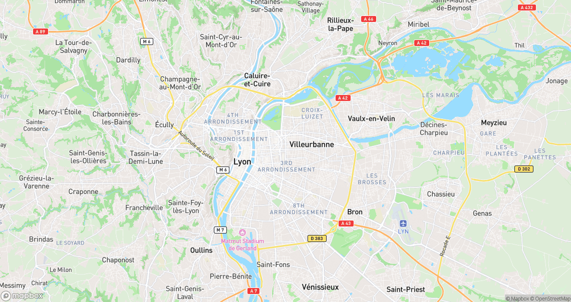 Localisation de la voiture à Lyon