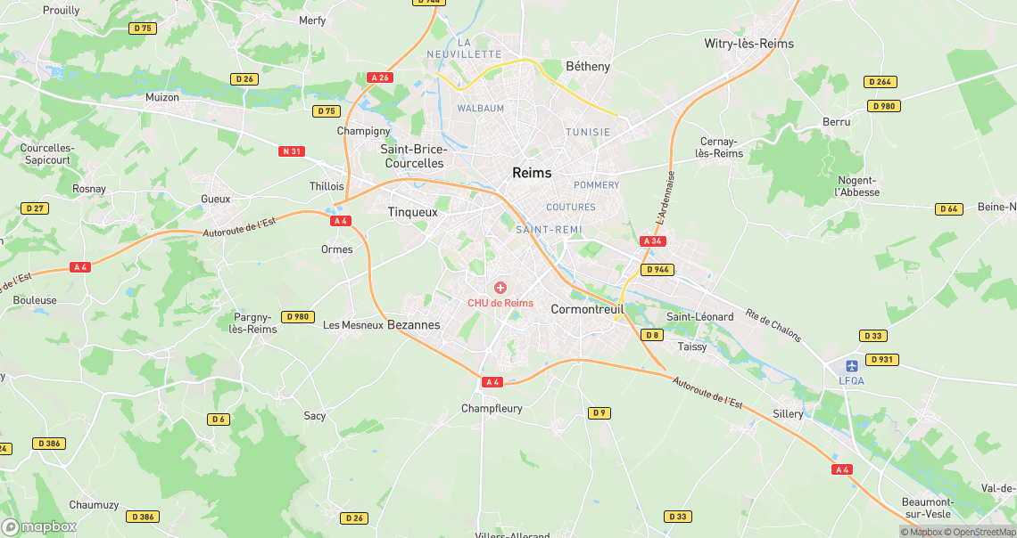 Localisation de la voiture à Reims