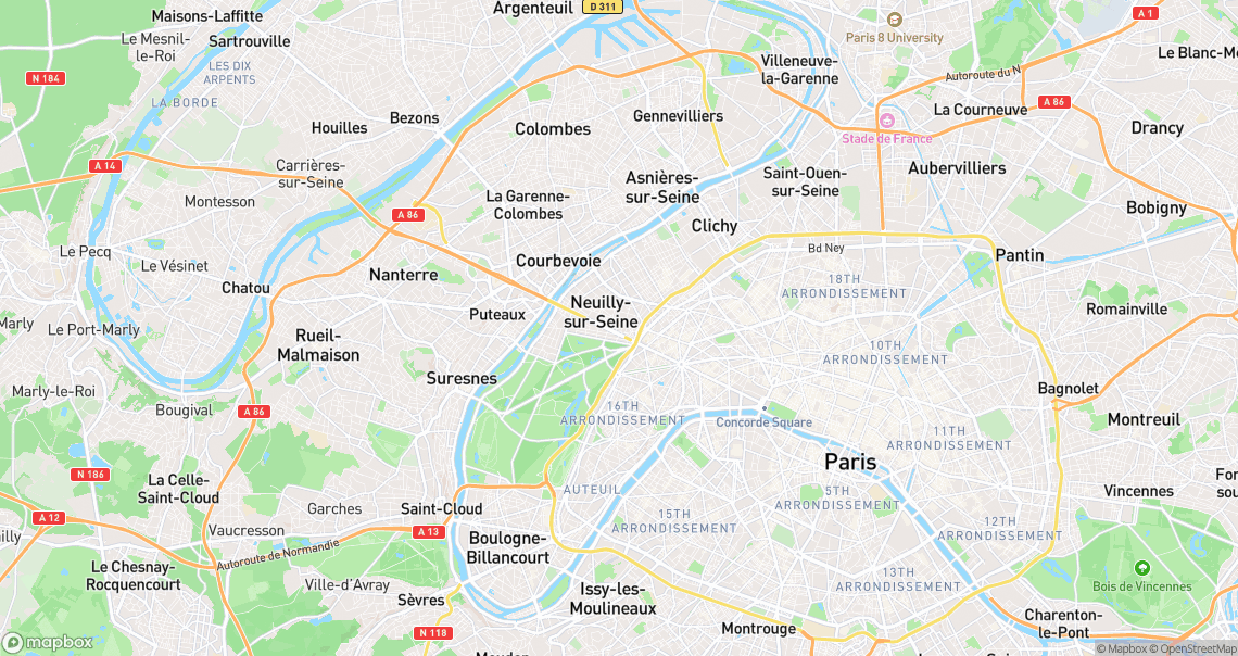 Localisation de la voiture à Neuilly-sur-Seine