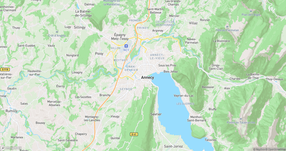 Localisation de la voiture à Annecy