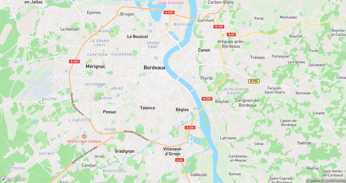 Localisation de la voiture à Bordeaux
