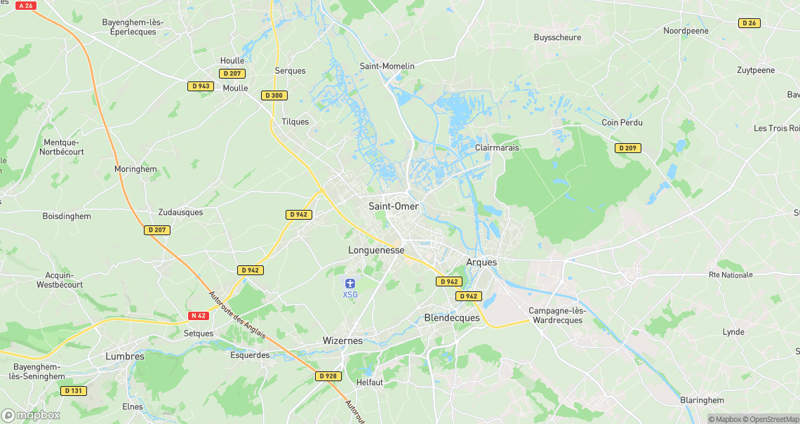 Localisation de la voiture à Saint-Omer