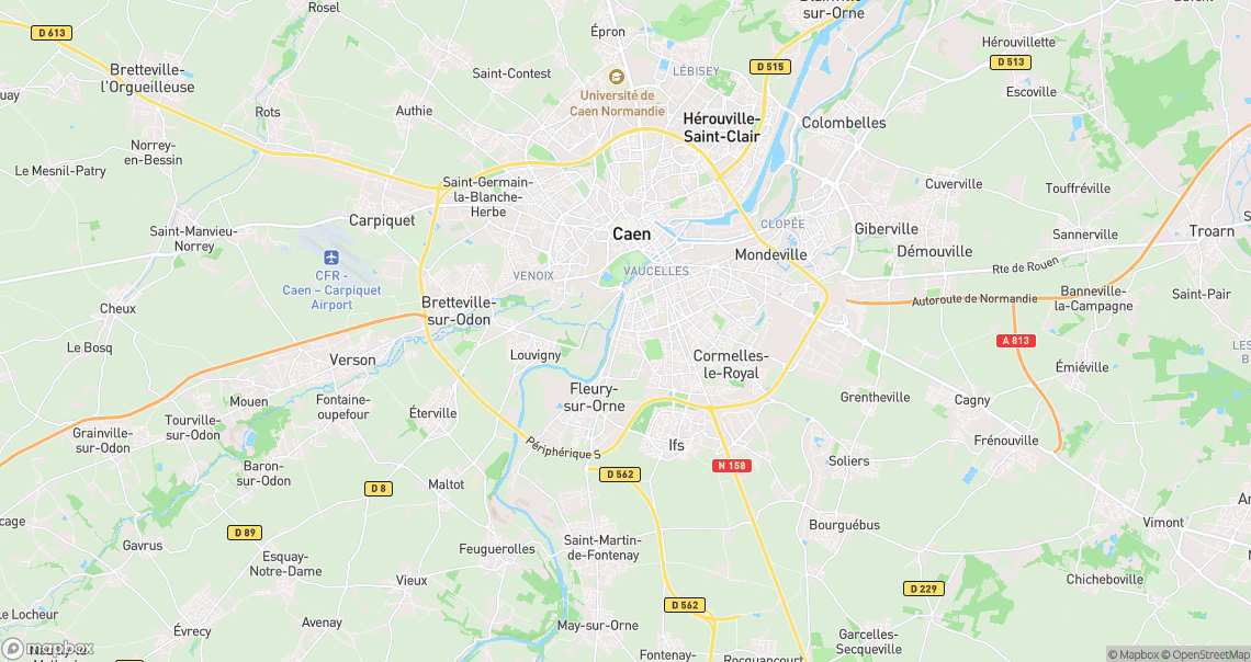 Localisation de la voiture à Caen