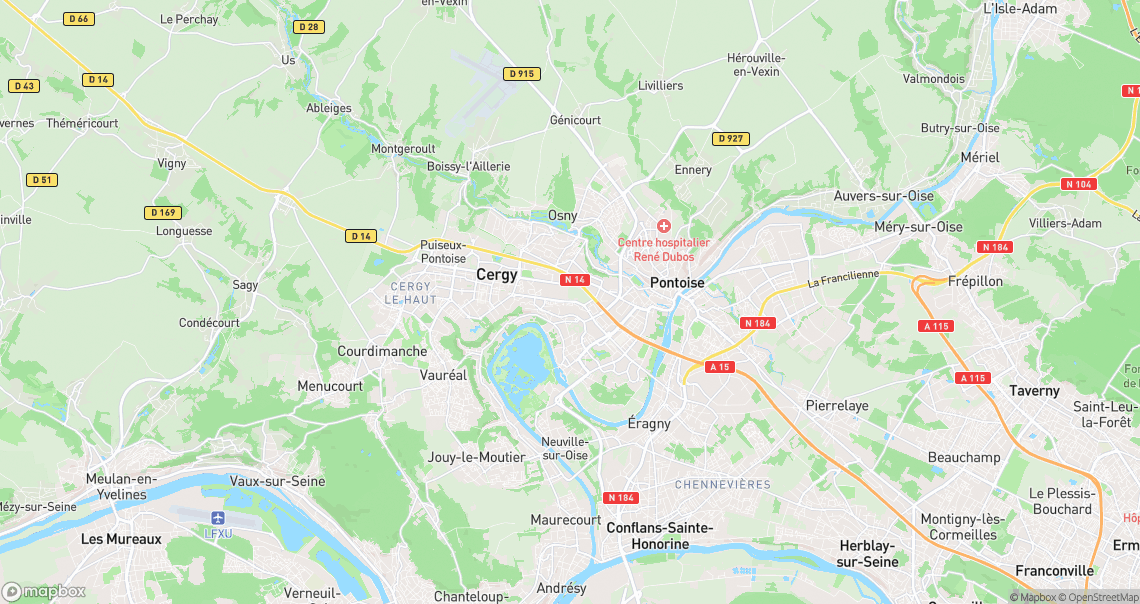Localisation de la voiture à Cergy