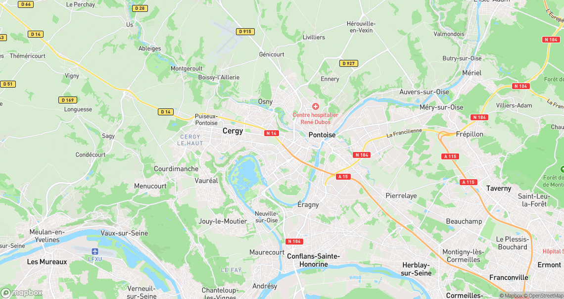 Localisation de la voiture à Cergy