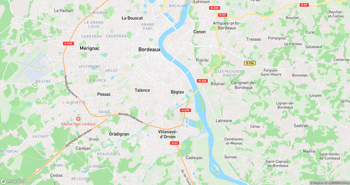 Localisation de la voiture à Bègles