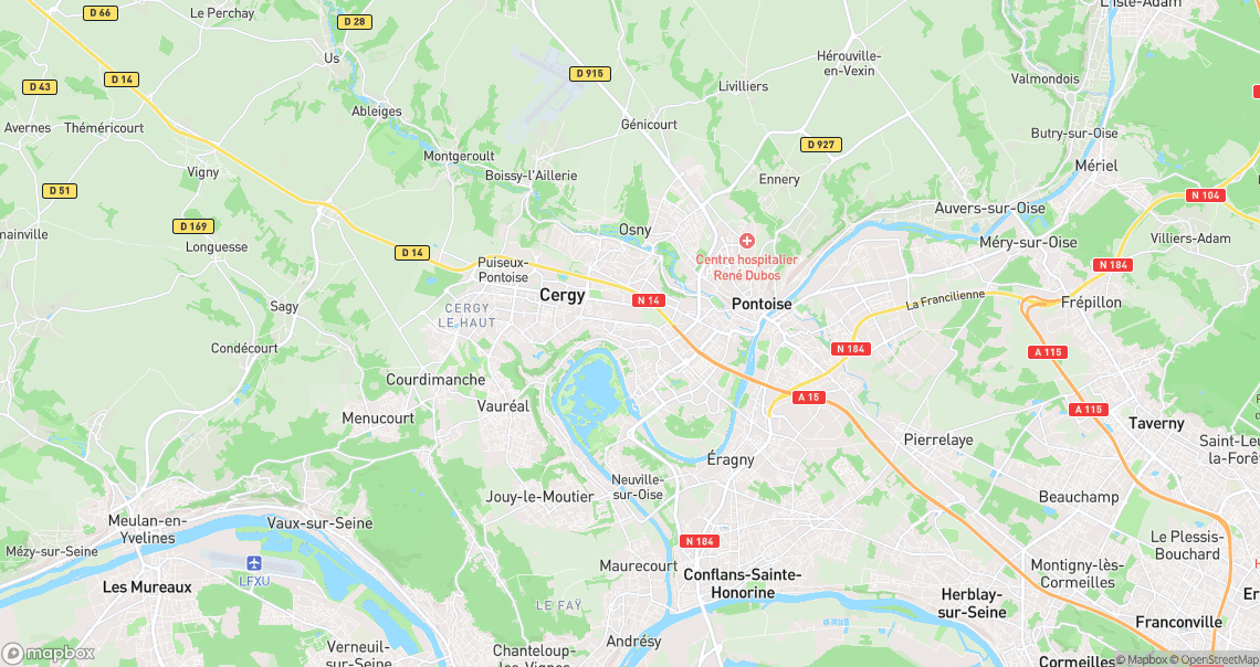 Localisation de la voiture à Cergy