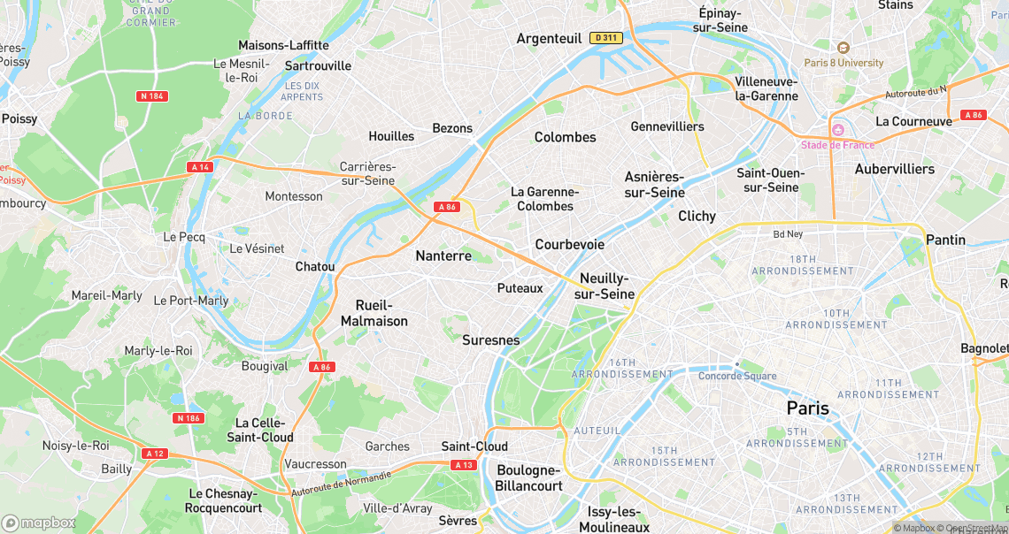 Localisation de la voiture à Puteaux