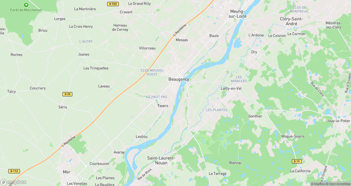 Localisation de la voiture à Beaugency