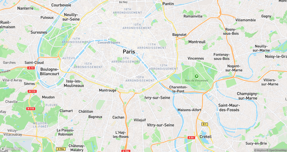 Localisation de la voiture à Paris