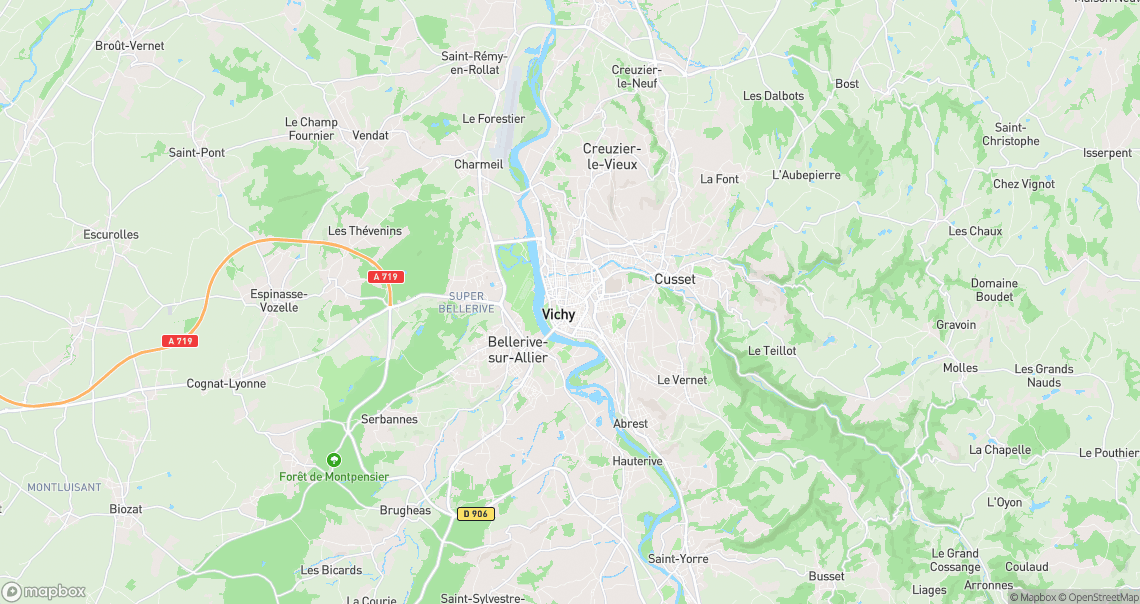 Localisation de la voiture à Vichy
