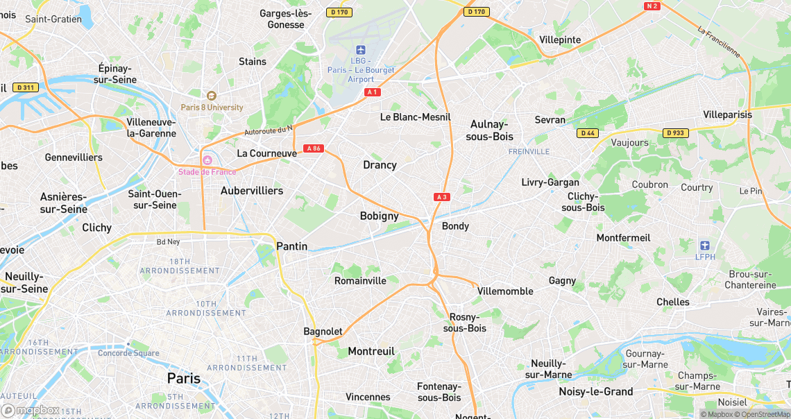 Localisation de la voiture à Bobigny