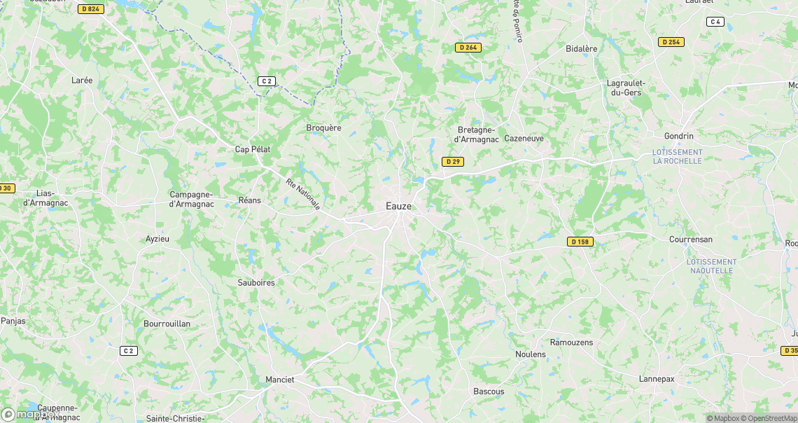 Localisation de la voiture à Eauze
