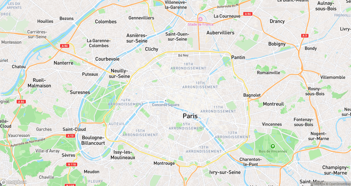 Localisation de la voiture à Paris