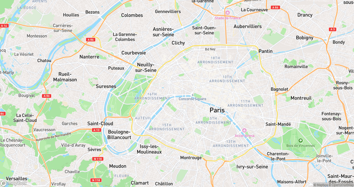 Localisation de la voiture à Paris