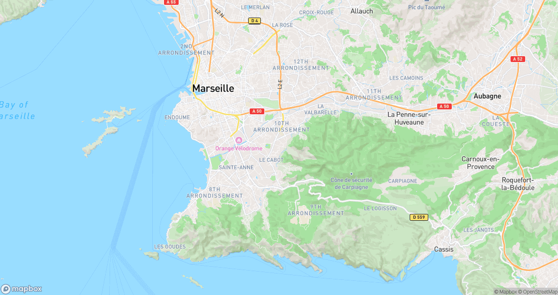 Localisation de la voiture à Marseille