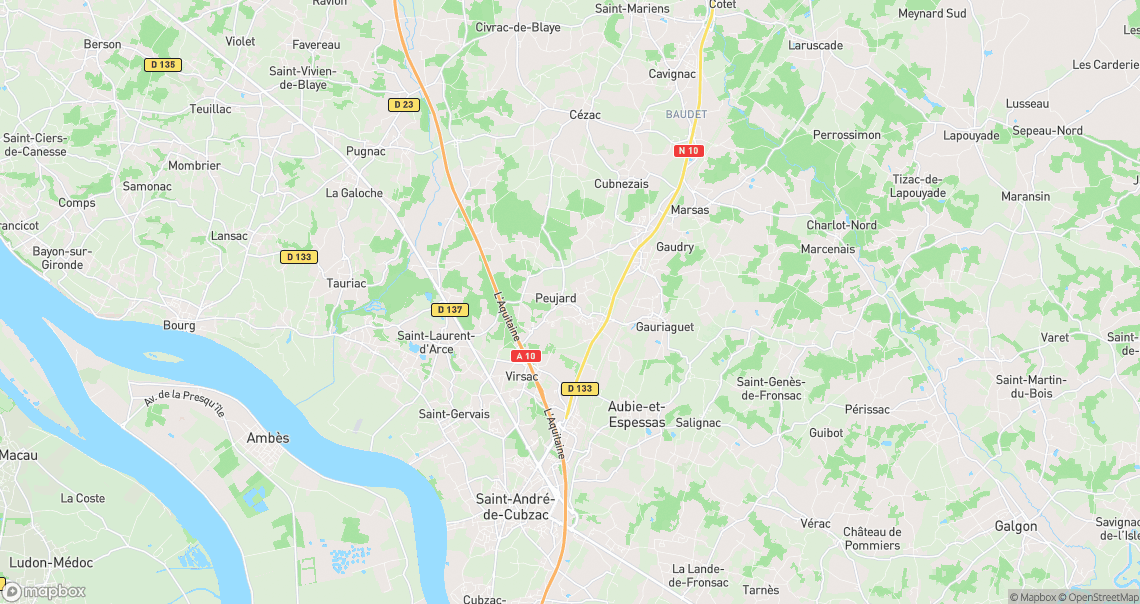 Localisation de la voiture à Peujard