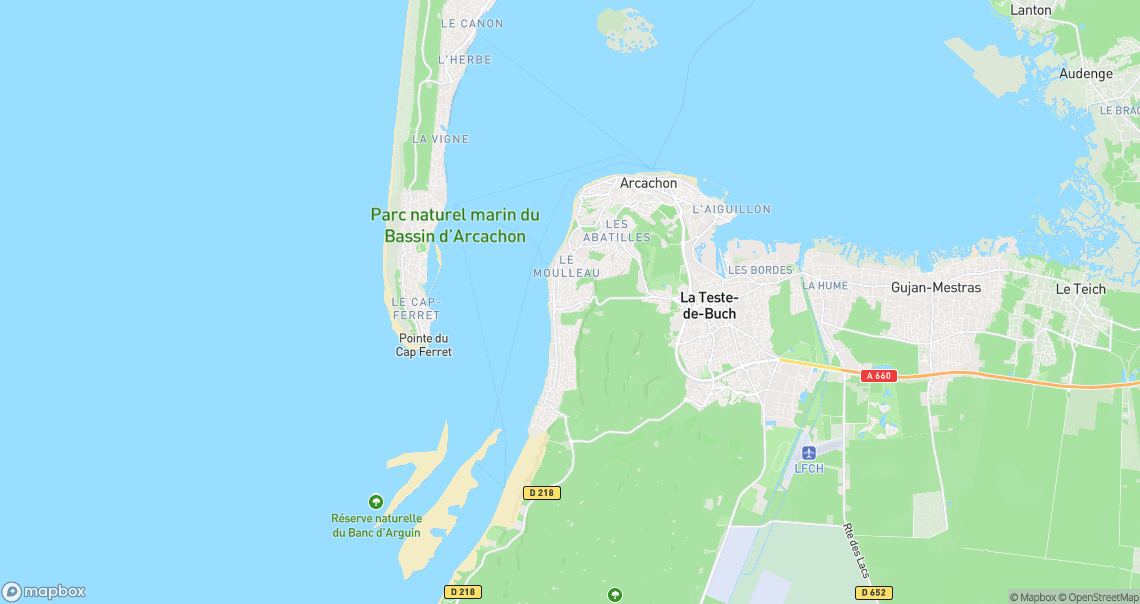 Localisation de la voiture à La Teste-de-Buch