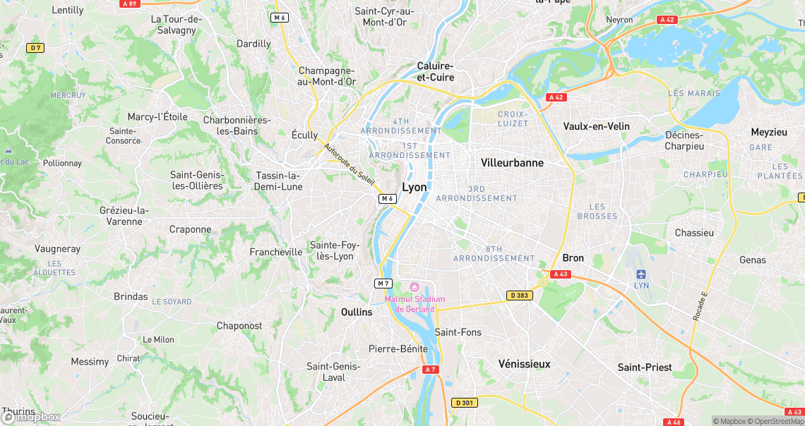 Localisation de la voiture à Lyon