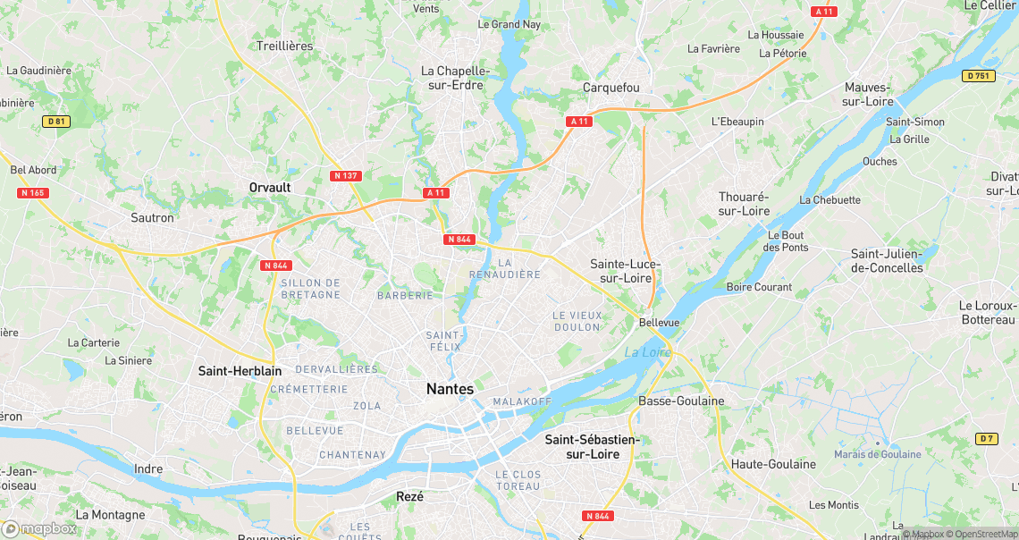 Localisation de la voiture à Nantes