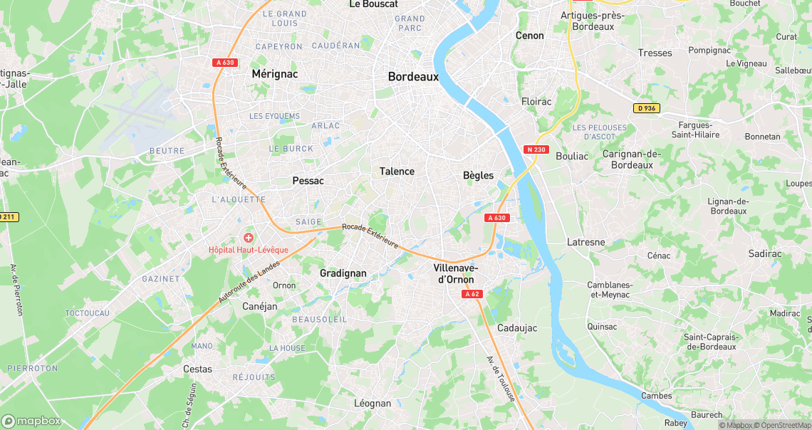 Localisation de la voiture à Talence