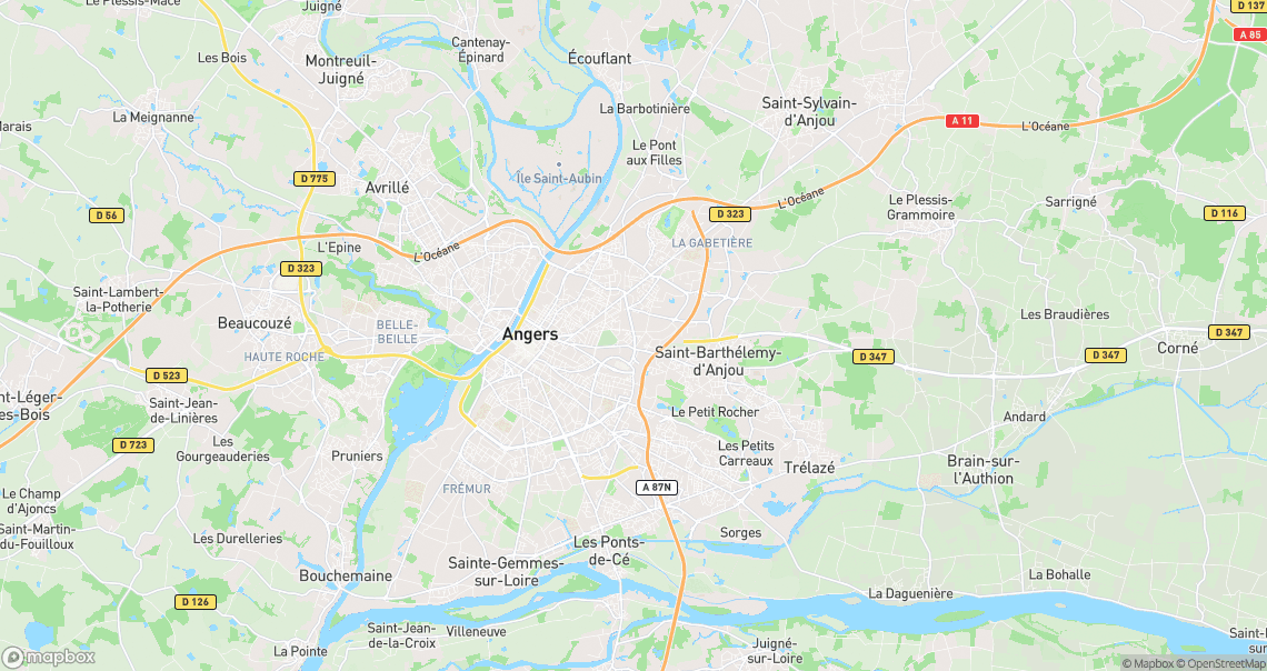 Localisation de la voiture à Angers