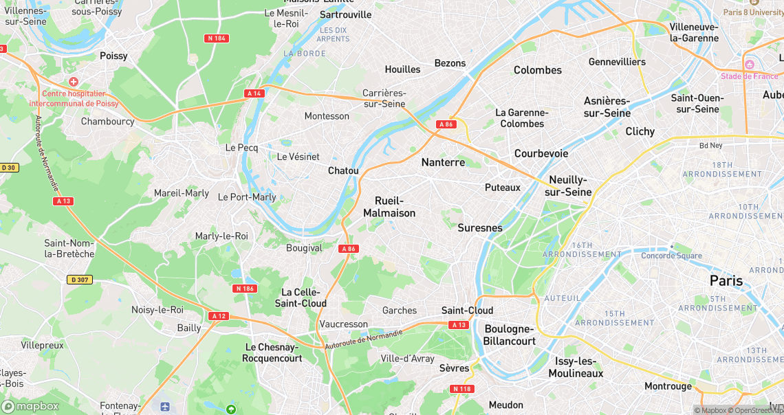 Localisation de la voiture à Rueil-Malmaison