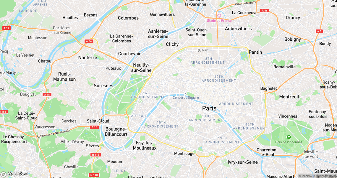 Localisation de la voiture à Paris