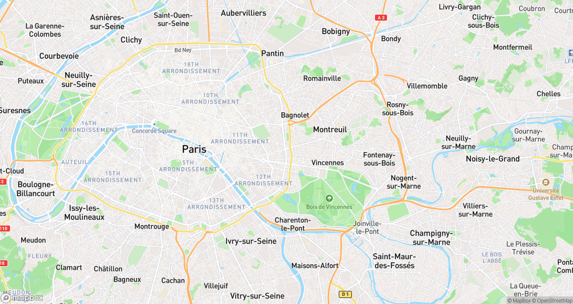 Localisation de la voiture à Paris