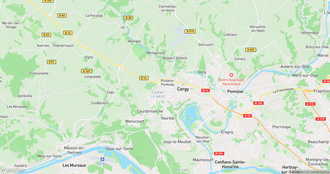 Localisation de la voiture à Cergy