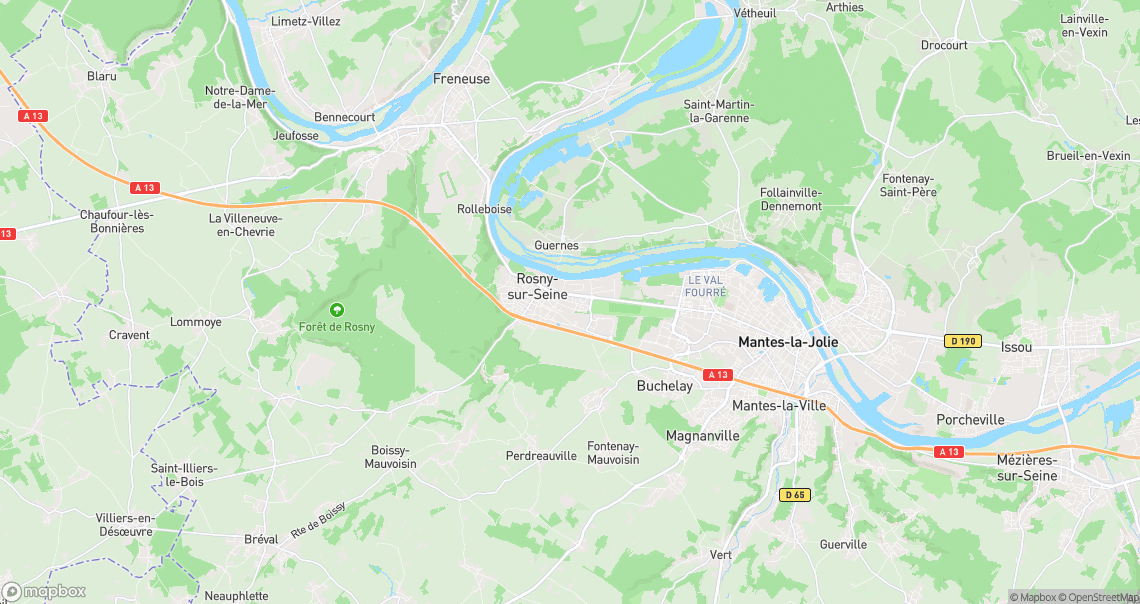 Localisation de la voiture à Rosny-sur-Seine