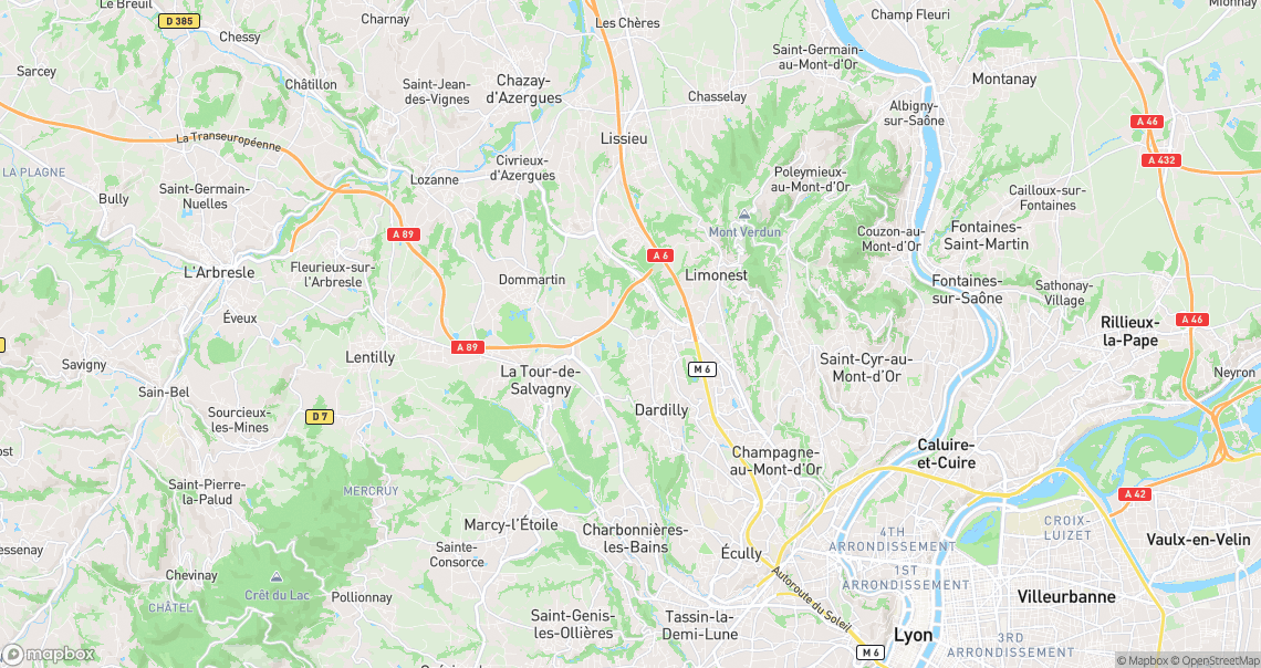 Localisation de la voiture à Dardilly