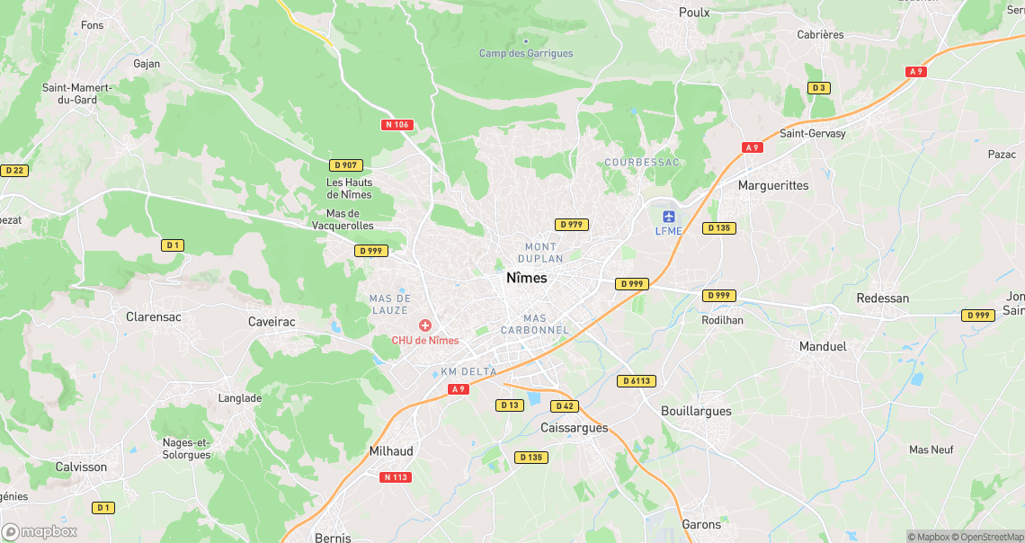Localisation de la voiture à Nîmes