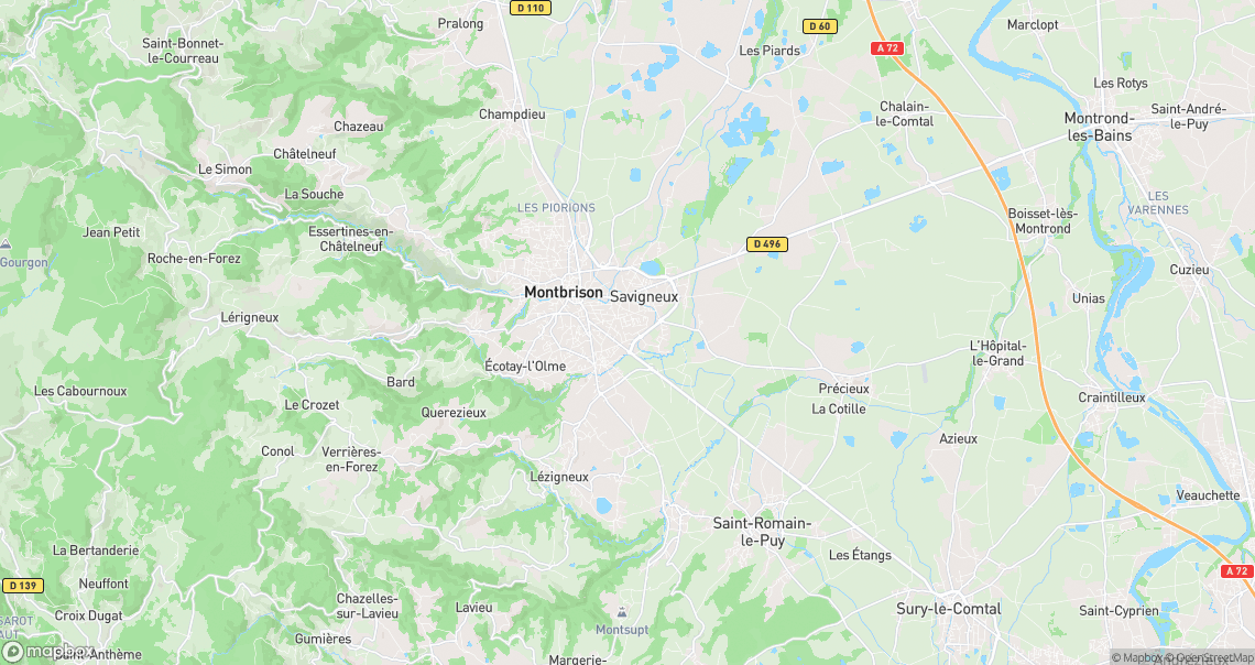 Localisation de la voiture à Montbrison