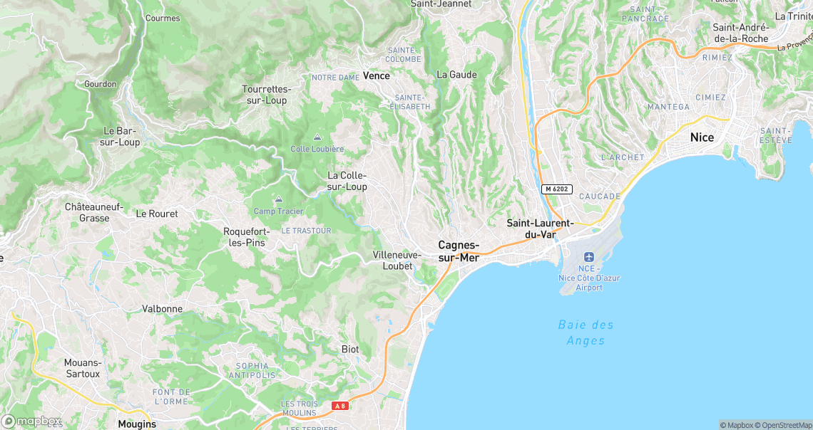 Localisation de la voiture à Saint-Paul-de-Vence