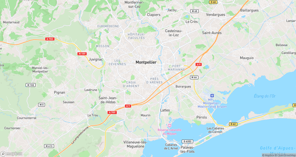 Localisation de la voiture à Montpellier