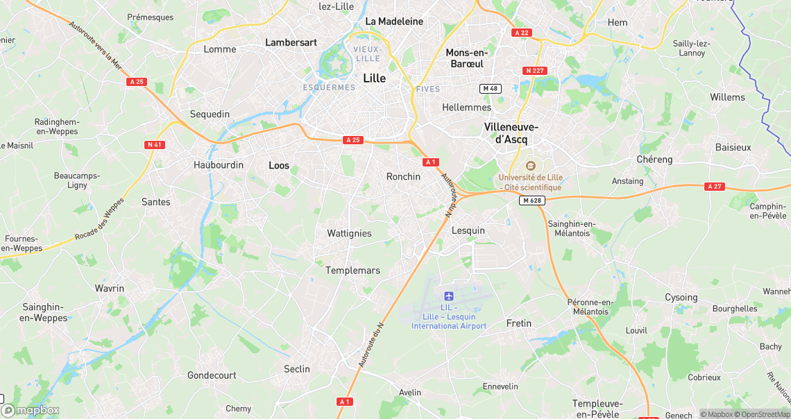 Localisation de la voiture à Faches-Thumesnil