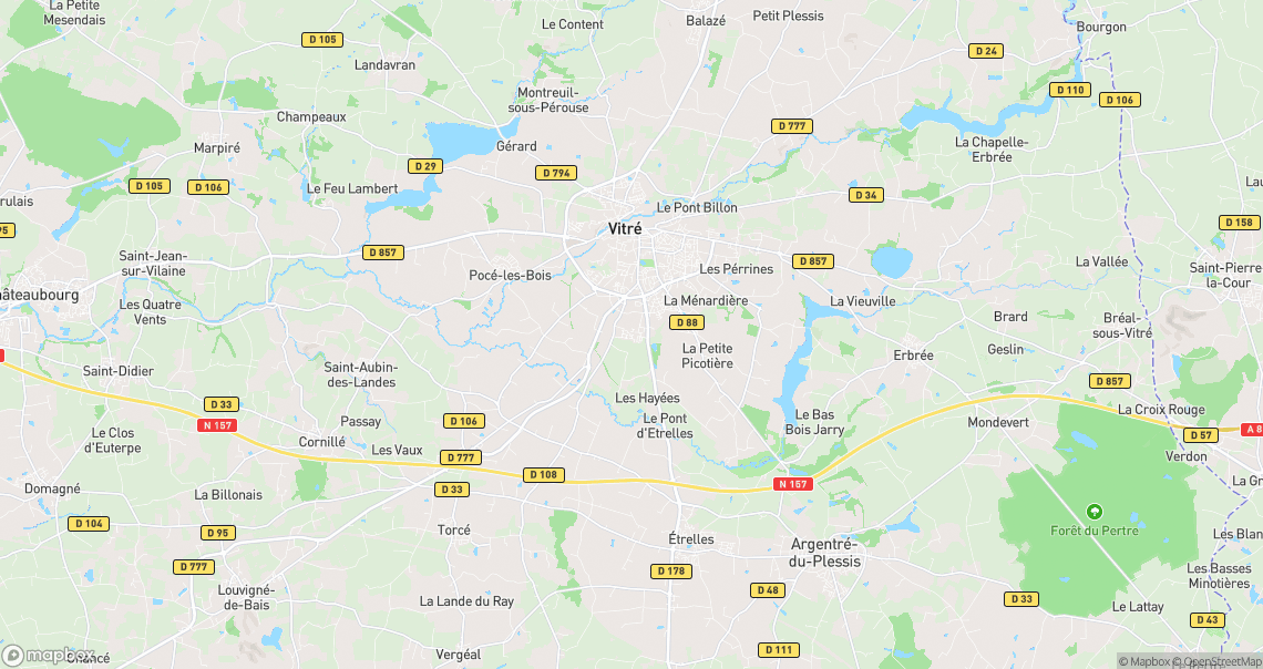 Localisation de la voiture à Vitré