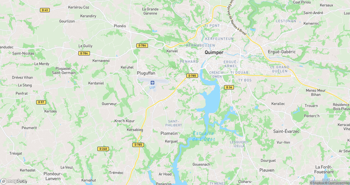 Localisation de la voiture à Plomelin